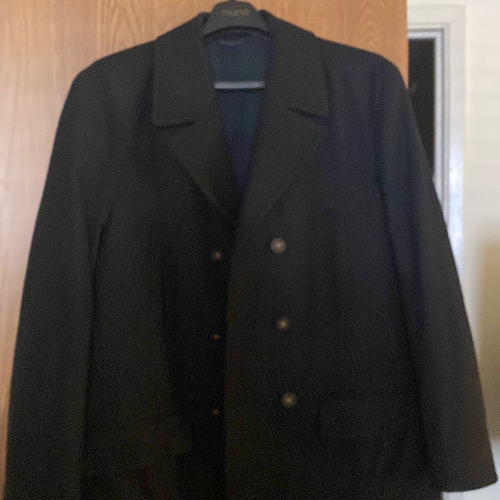 Wool pea coat double breasted